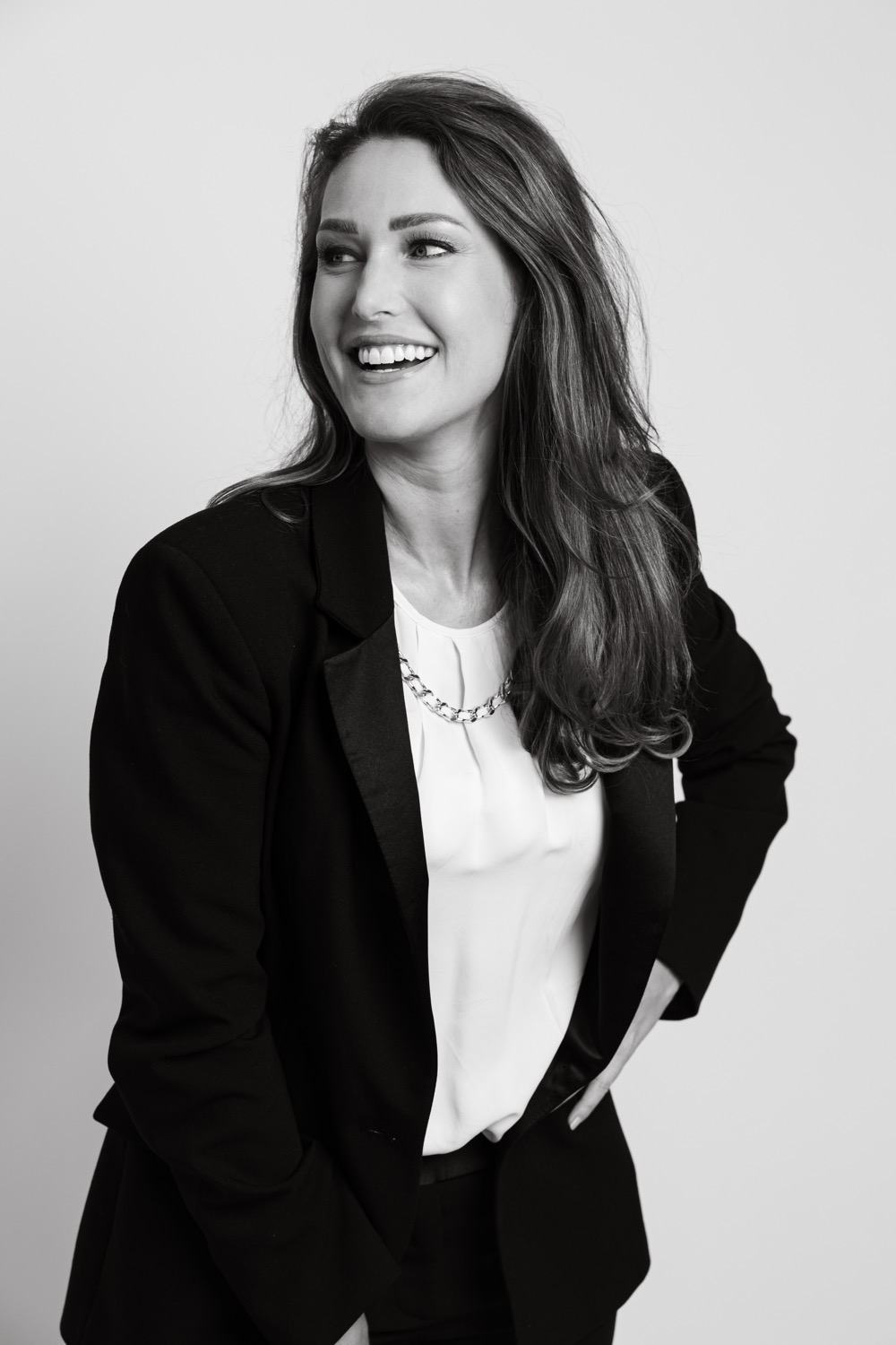 Vogue-style zwart-wit portret